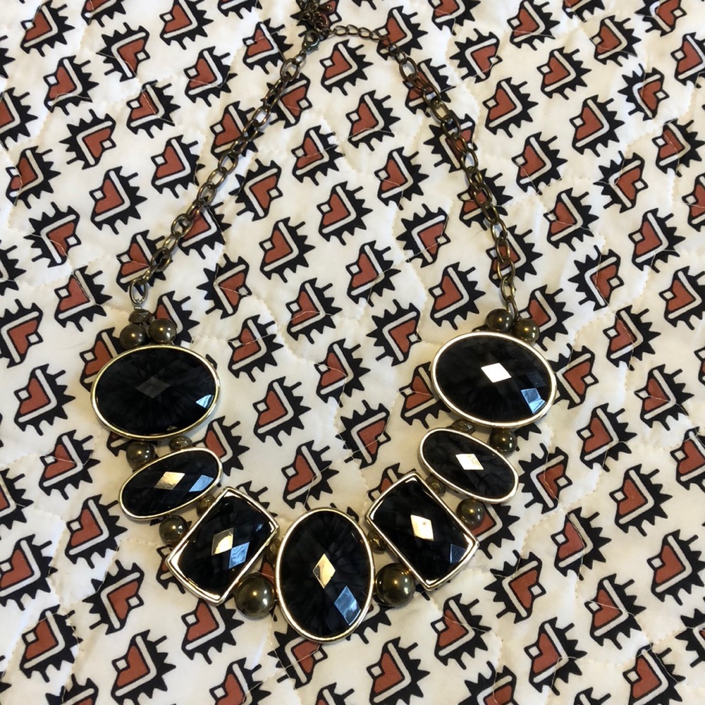 Gold and Black Necklace